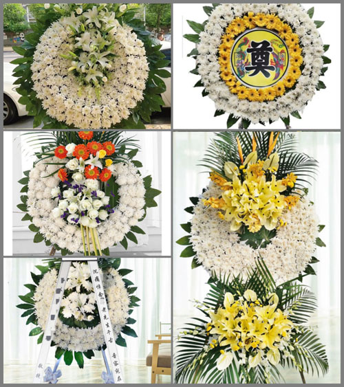 河南南阳镇平县二龙乡下河村花圈速递